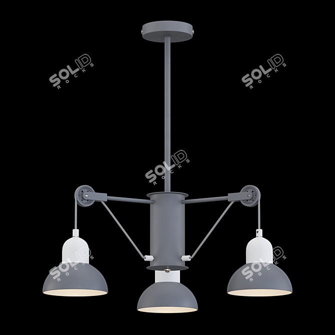 Elegant Freya Luisa Chandelier 3D model image 1
