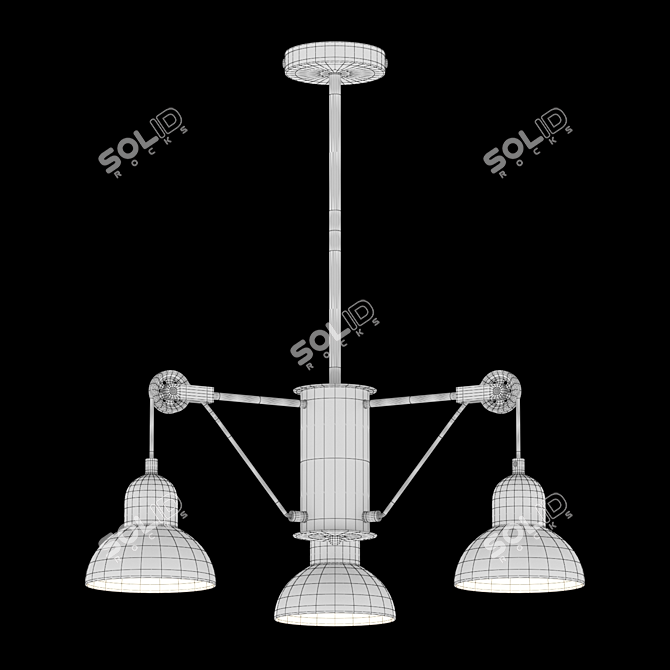 Elegant Freya Luisa Chandelier 3D model image 2