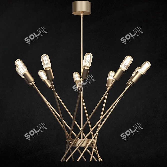 Elegance Refined: WEBSTER Chandelier 3D model image 1