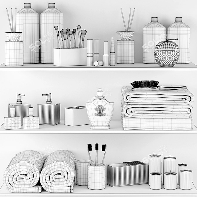 Modern Bathroom Set: Stylish Design 3D model image 3