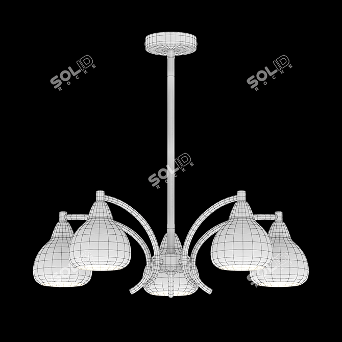 Freya Cindy Modern Chrome Chandelier 3D model image 2