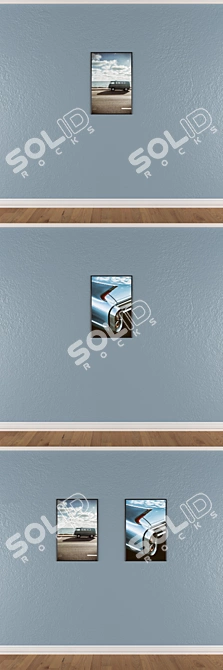 Dynamic Duo: Set of 2 Wall Paintings 3D model image 3