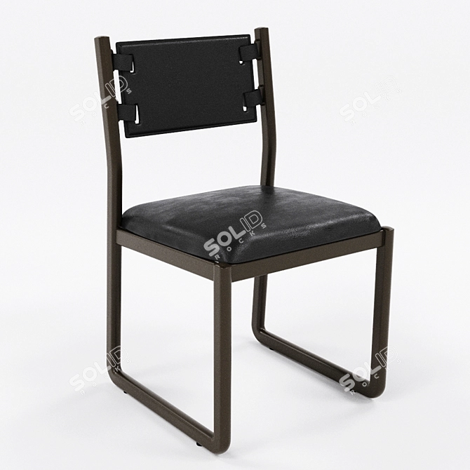 Birkin Bronze Dining Chair: Elegance Redefined 3D model image 1