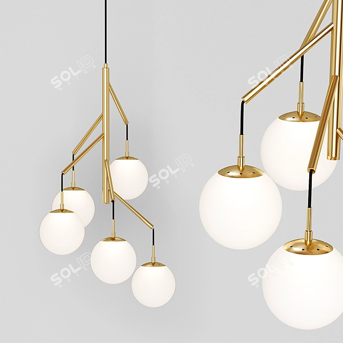 Elegant Tree Chandelier: Stunning Design 3D model image 1