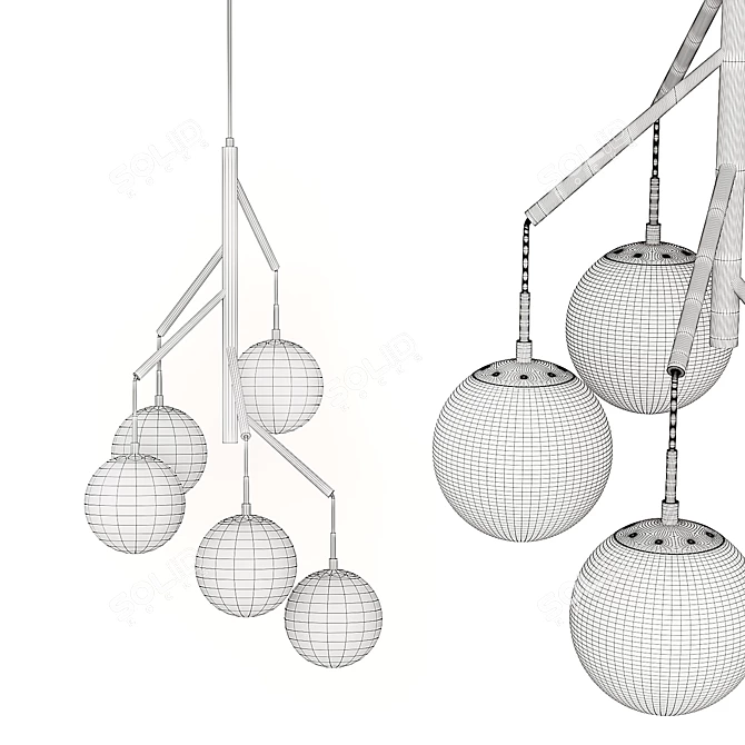 Elegant Tree Chandelier: Stunning Design 3D model image 2