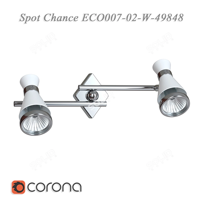 Modern Chance ECO007-02-W Spotlight 3D model image 1