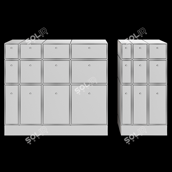 Industrial Loft Dresser 3D model image 3