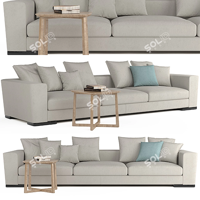 Modern FlexForm Sofa: 3DMax 2014 File 3D model image 1