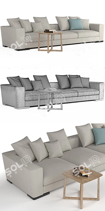 Modern FlexForm Sofa: 3DMax 2014 File 3D model image 2