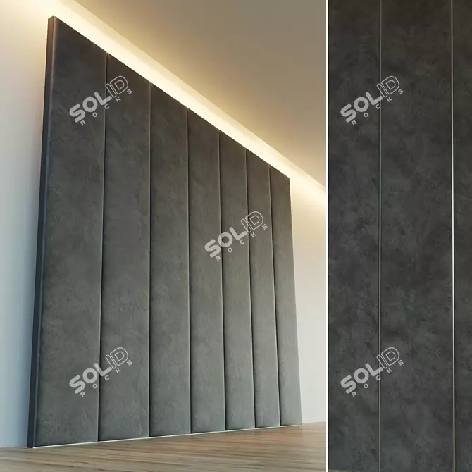 Metallic Molding Soft Wall Panel 3D model image 1