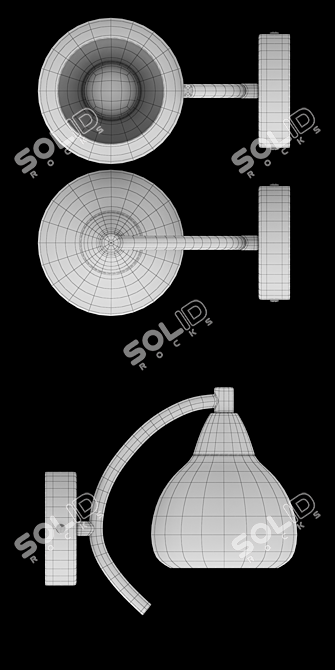 Freya Cindy Wall Sconce - Elegant Lighting Solution 3D model image 3