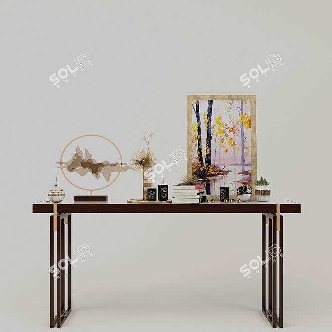 Sleek Modern Console by DS 3D model image 3