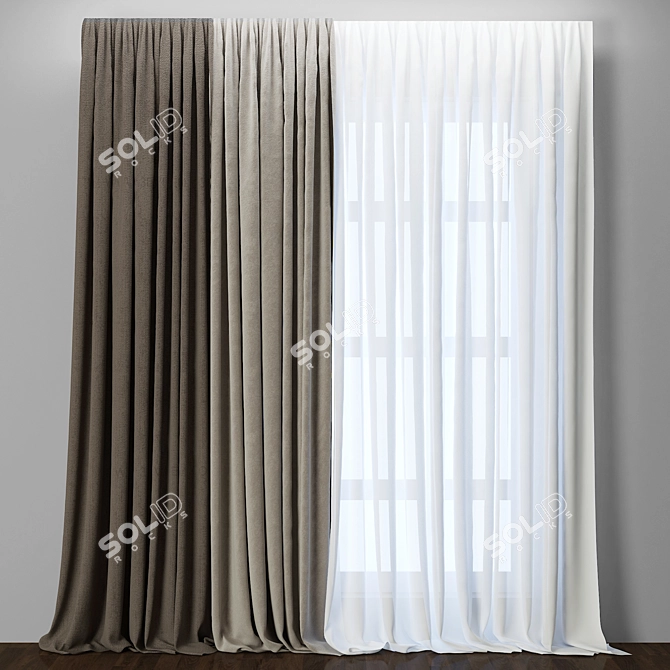 Versatile Curtain for Every Room 3D model image 1