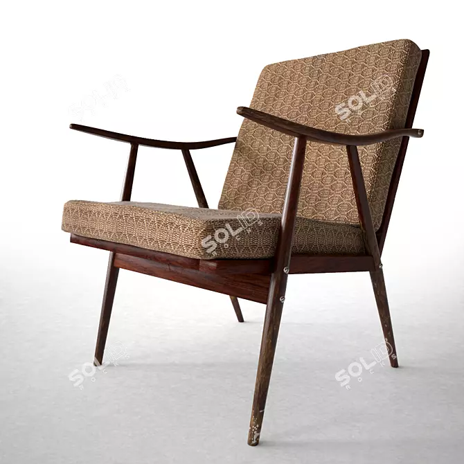 Bratislava S-60 Soviet Vintage Chair 3D model image 1