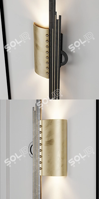 Elegant Meridiani Console with Artemest Sconce 3D model image 2