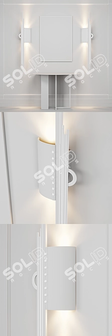 Elegant Meridiani Console with Artemest Sconce 3D model image 3