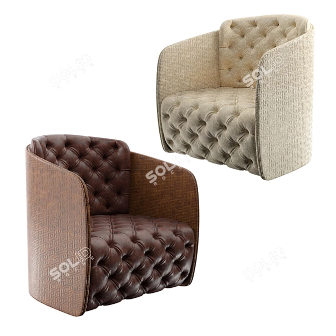 Versace Prince Armchair: Italian Luxury for Your Home 3D model image 1