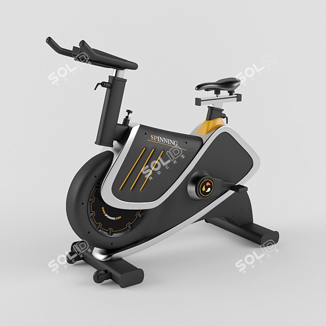 Compact Exercise Bike - Space-saving Cardio Equipment 3D model image 1