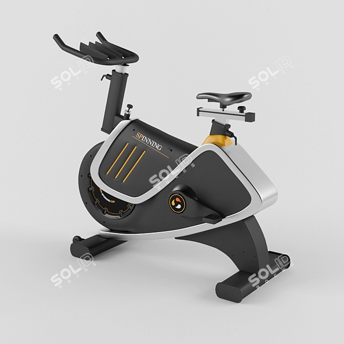 Compact Exercise Bike - Space-saving Cardio Equipment 3D model image 2