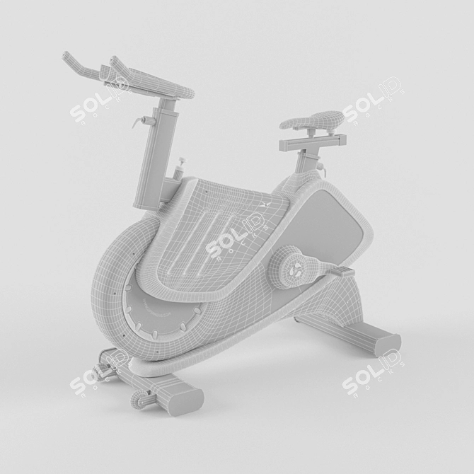 Compact Exercise Bike - Space-saving Cardio Equipment 3D model image 3