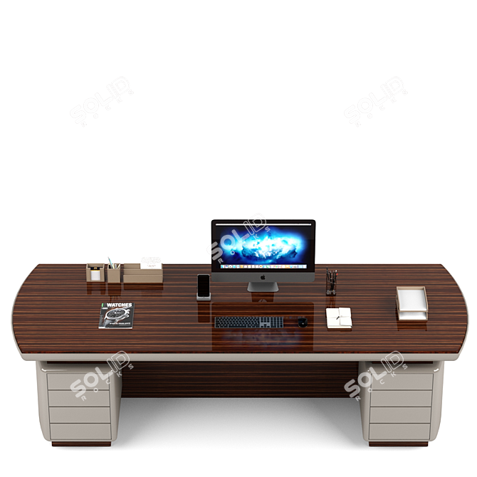 Sleek Desk Design by Ds 3D model image 2