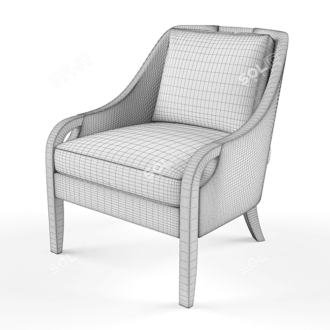 Edgewood Lane Venture Armchair: Elegant Style and Comfort 3D model image 2