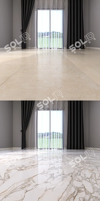 Elegant Marble Floor Set 3D model image 3
