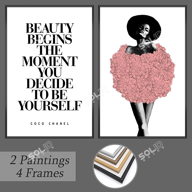 Versatile Wall Art Set: No. 533 3D model image 2