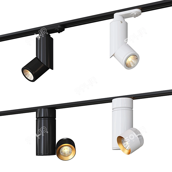 Sleek Track Lighting Collection 3D model image 2