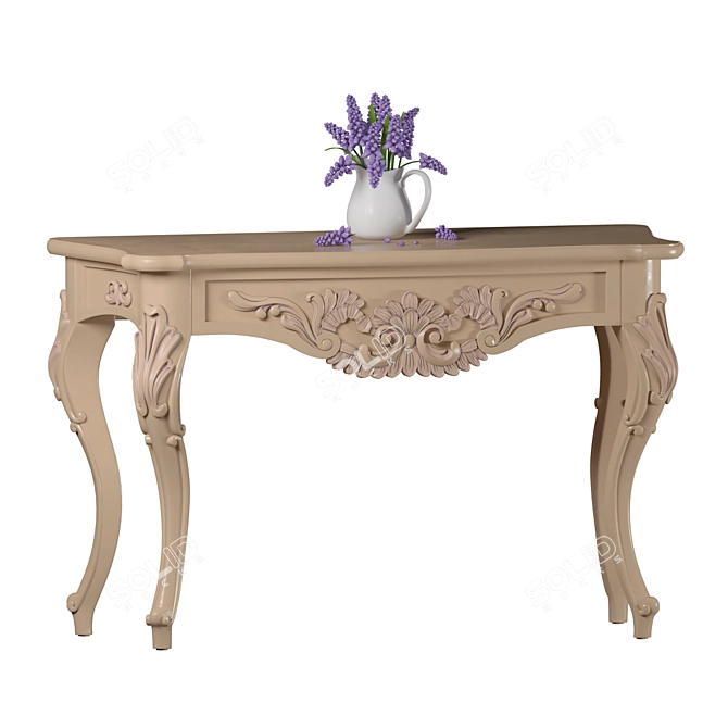 Eudora Veneta Sedie Console: Classic Walnut Table 3D model image 1