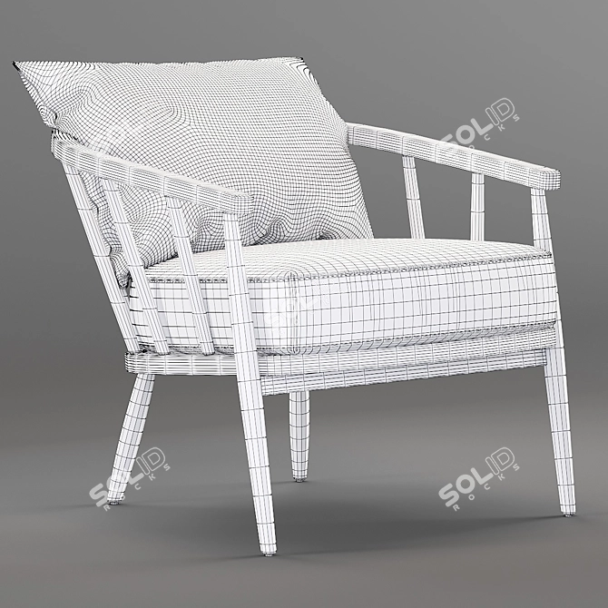 John Lewis Croft Frome Armchair - Stylish and Comfortable 3D model image 3