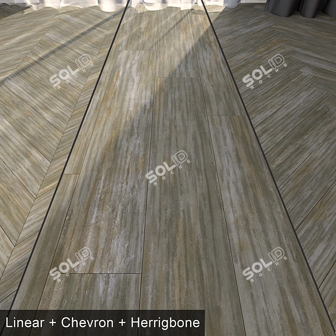 Versatile Parquet Flooring Set 3D model image 1