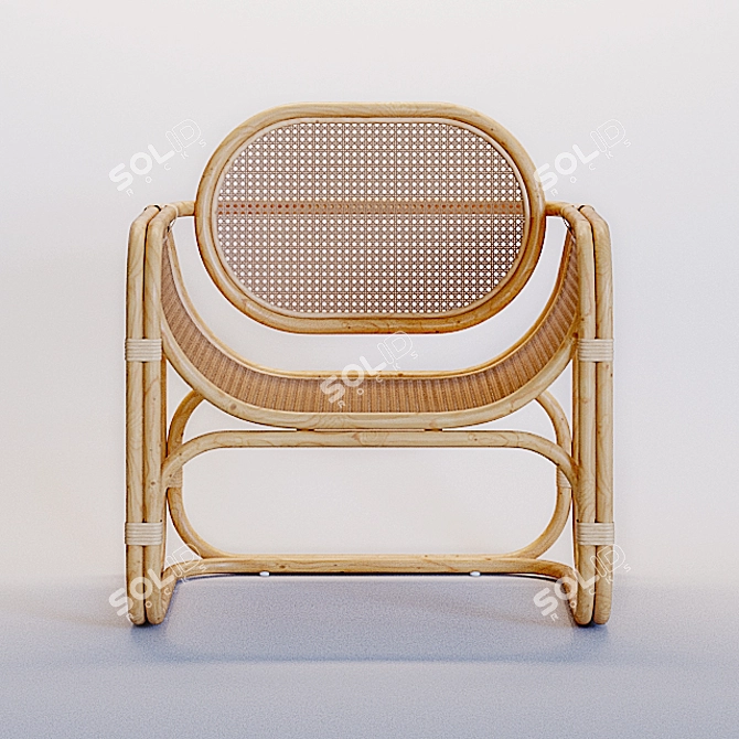 Elegant Marte Lounge Chair 3D model image 2