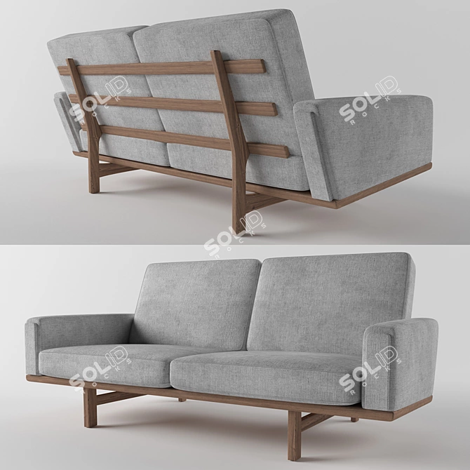 Modern Wegner Sofa 3D model image 2