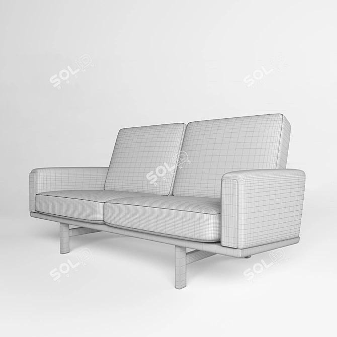 Modern Wegner Sofa 3D model image 3