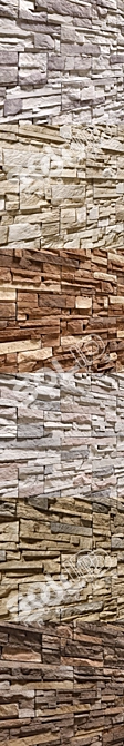 Modern Stone Walls Vray Set 3D model image 2