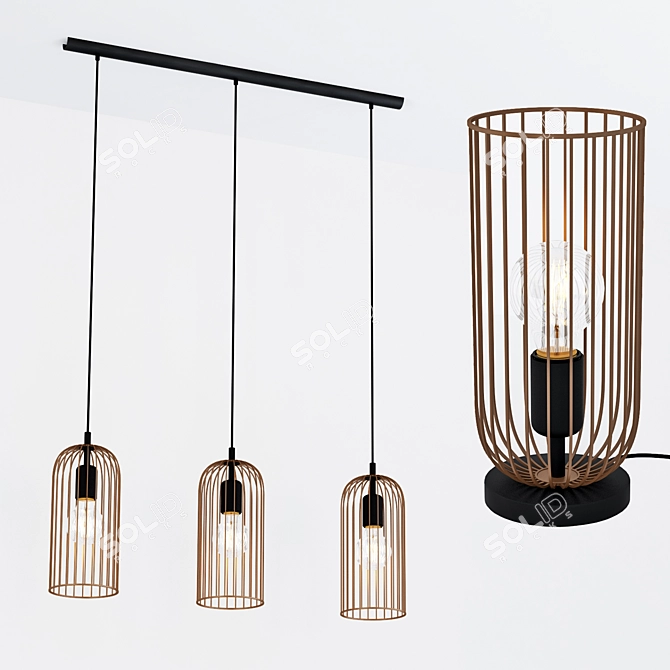 EGLO ROCCAMENA - Elegant Lighting Set 3D model image 3