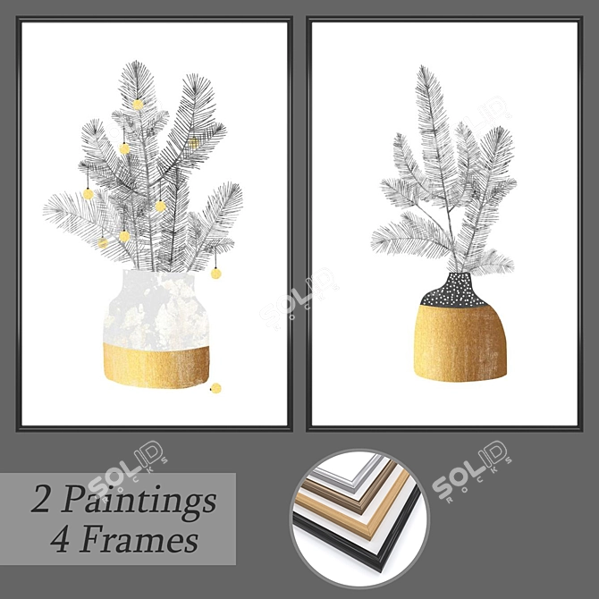 Artistic Wall Decor Set: No. 543 3D model image 1