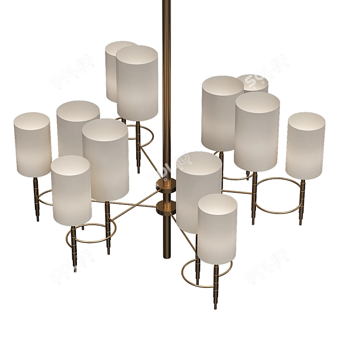 Elegant Cologne Frato Chandelier 3D model image 2
