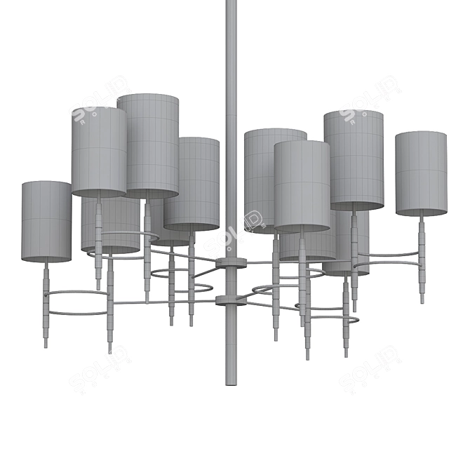 Elegant Cologne Frato Chandelier 3D model image 3