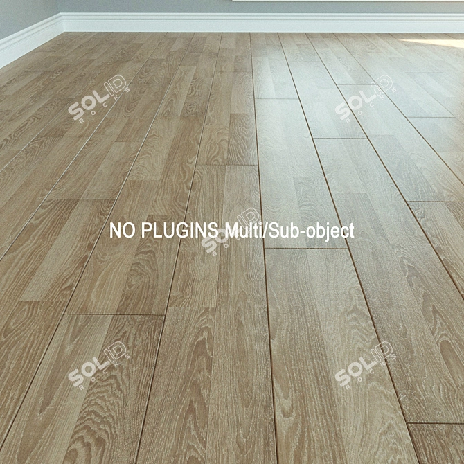 Natural Wood Laminate Flooring 3D model image 1