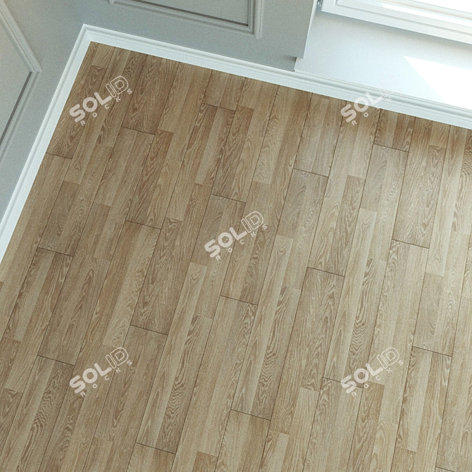 Natural Wood Laminate Flooring 3D model image 2