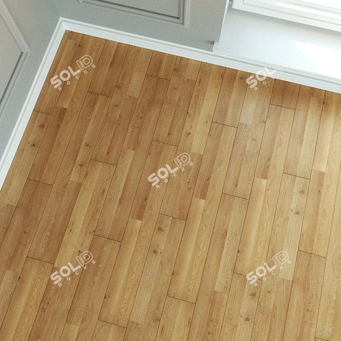 Natural Wood Laminate Flooring 3D model image 2