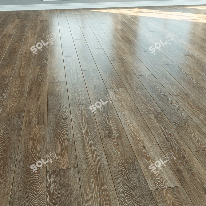 Natural Wood Laminate Flooring 3D model image 2