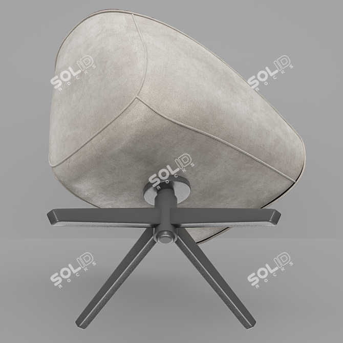 Tabano Swivel Chair: Comfort & Style 3D model image 3