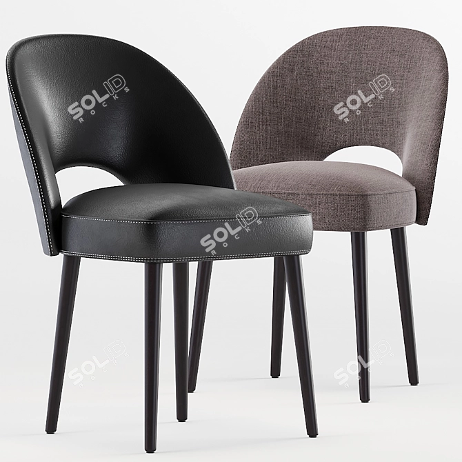 Graphite Grey Rory Dining Chairs - Set of 2 3D model image 1