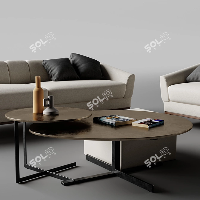 Sophisticated Lazzoni Ada Chester & Twice Armchair 3D model image 2