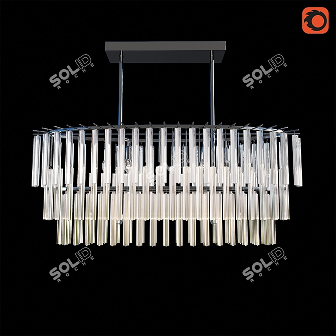 Modern Nessa Chandelier 3D model image 1