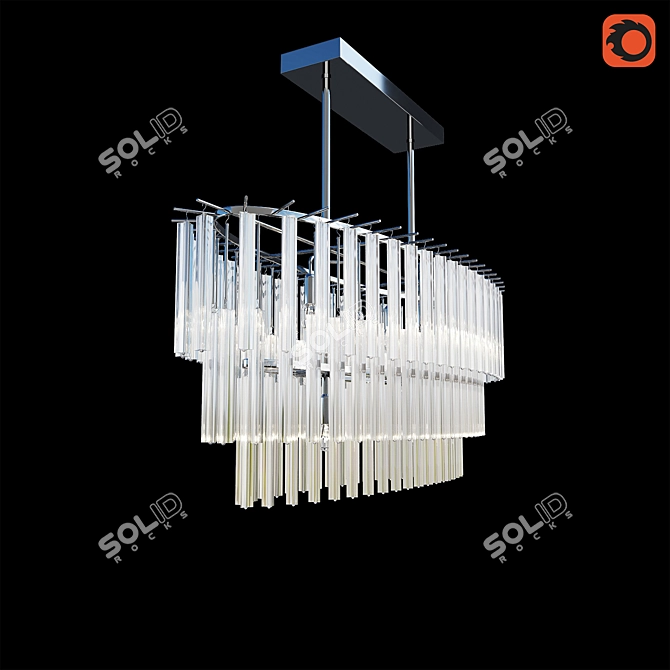 Modern Nessa Chandelier 3D model image 2