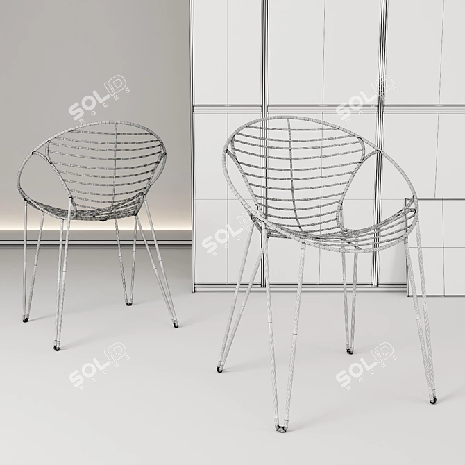 Stylish Joli Wire Chair for Elegant Spaces 3D model image 3